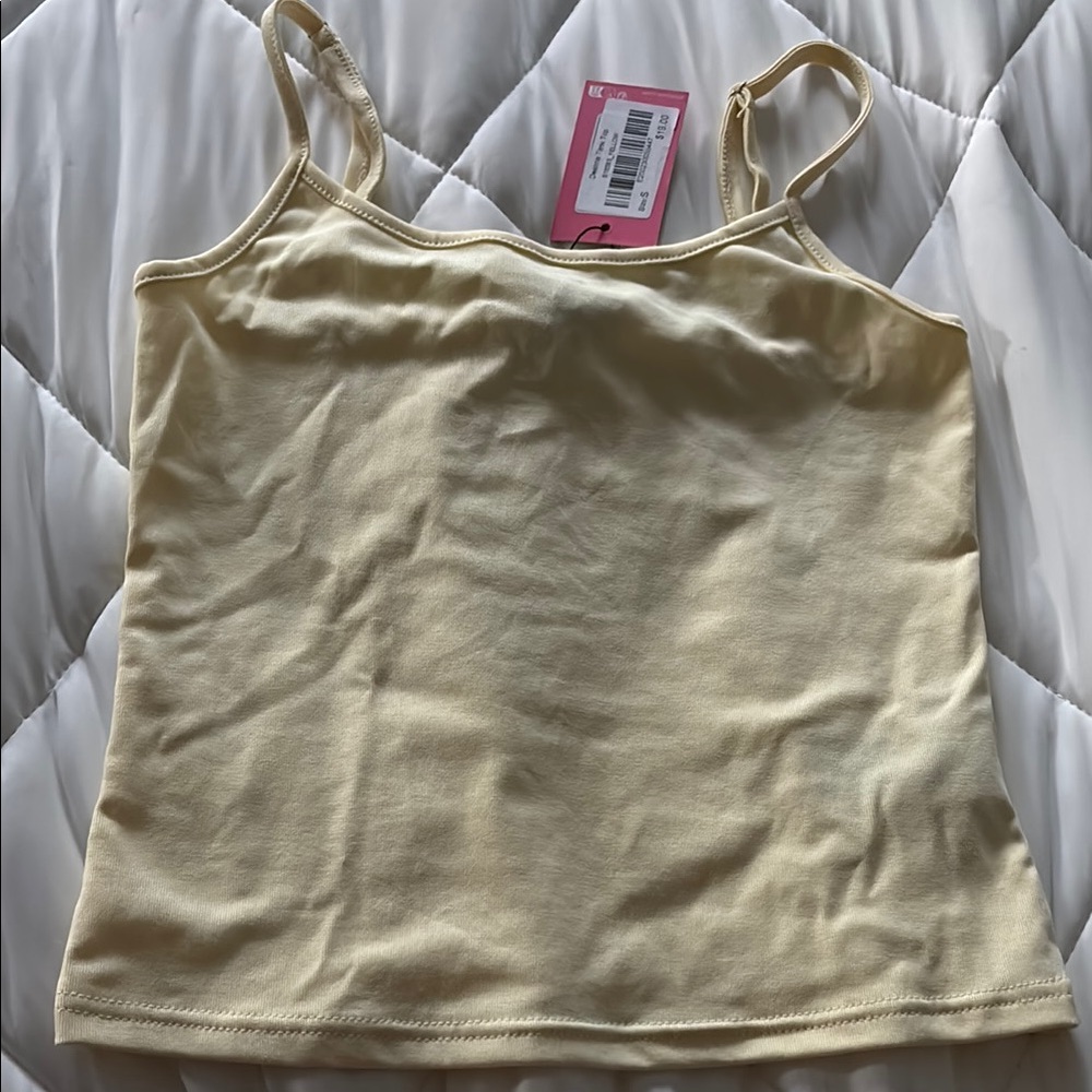 Yellow Spaghetti Strap Top